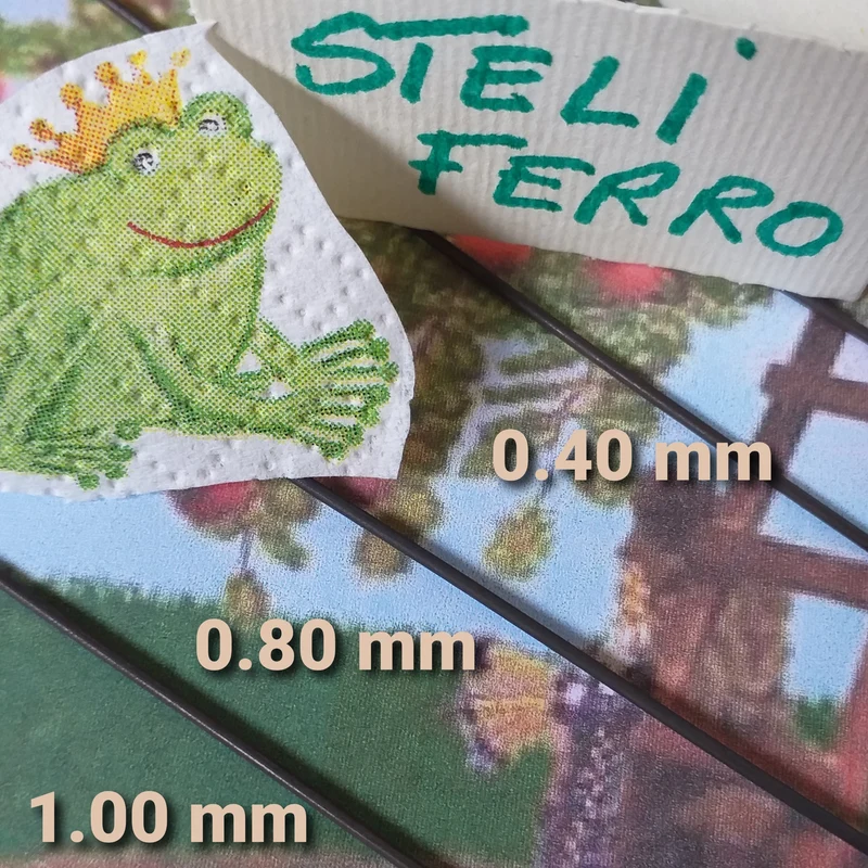 Steli gambi fiori fili ferri per fioristi barrette ricoperte verdi