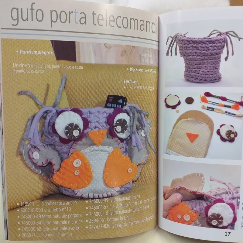 Tappeto cuscino cestini amigurumi kit fettuccia uncinetto con manuale