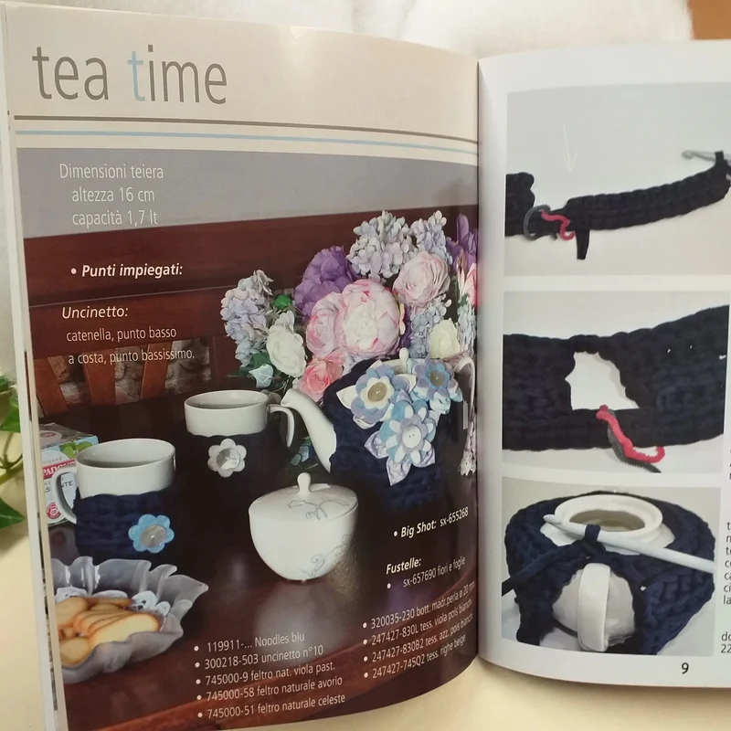 Tappeto cuscino cestini amigurumi kit fettuccia uncinetto con manuale