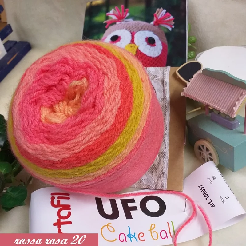 Lana multicolore sfumata uncinetto maglia vendita gomitolo, kit schemi