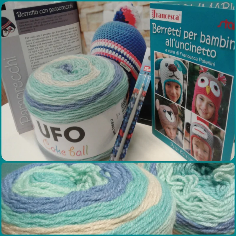 Lana multicolore sfumata uncinetto maglia vendita gomitolo, kit schemi
