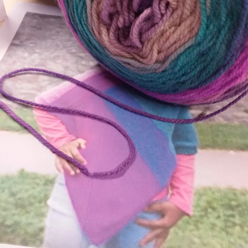 Lana multicolore sfumata uncinetto maglia vendita gomitolo, kit schemi