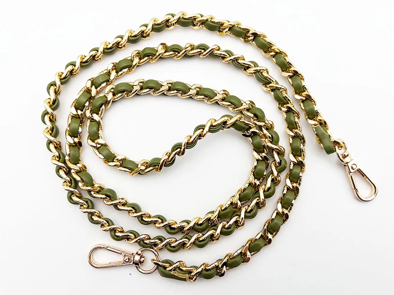 Catena metallo per borse | 120 cm 12x8 mm | mod. c05 moschettoni