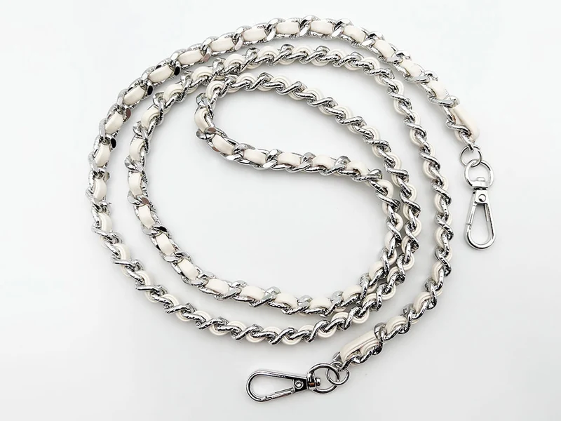 Catena metallo per borse | 120 cm 12x8 mm | mod. c05 moschettoni