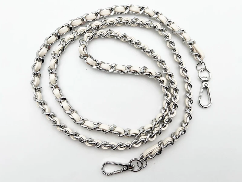 Catena metallo per borse | 120 cm 12x8 mm | mod. c05 moschettoni