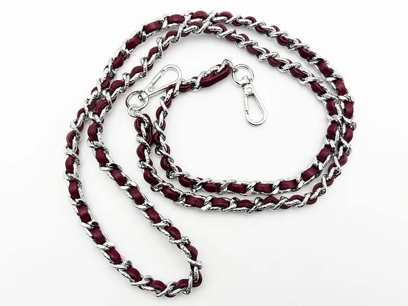 Catena metallo per borse | 120 cm 12x8 mm | mod. c05 moschettoni
