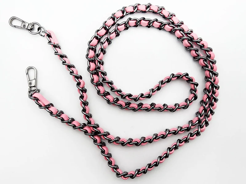 Catena metallo per borse | 120 cm 10x7 mm | mod. c04 moschettoni
