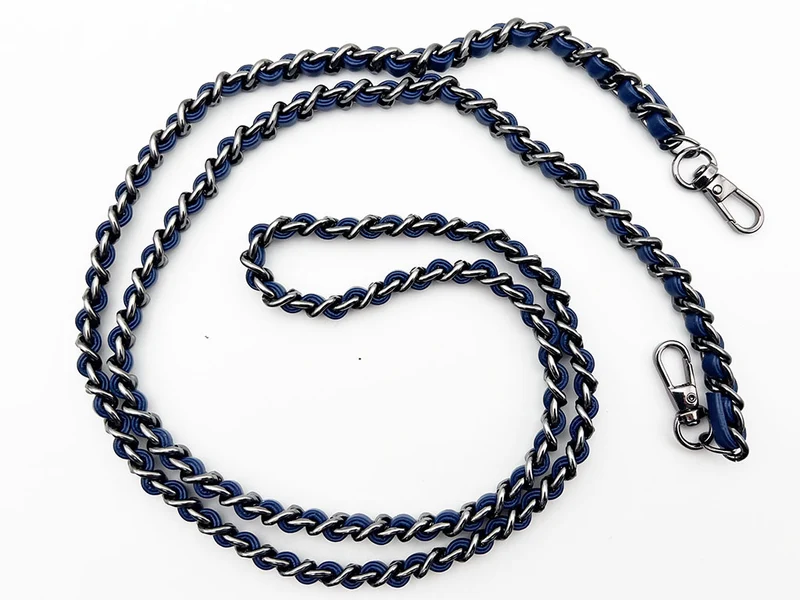 Catena metallo per borse | 120 cm 10x7 mm | mod. c04 moschettoni