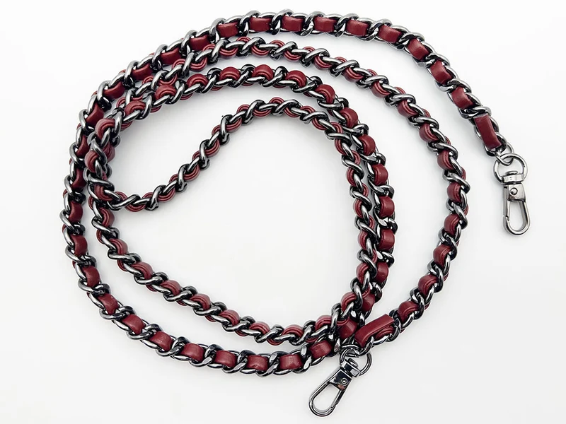 Catena metallo per borse | 120 cm 10x7 mm | mod. c04 moschettoni