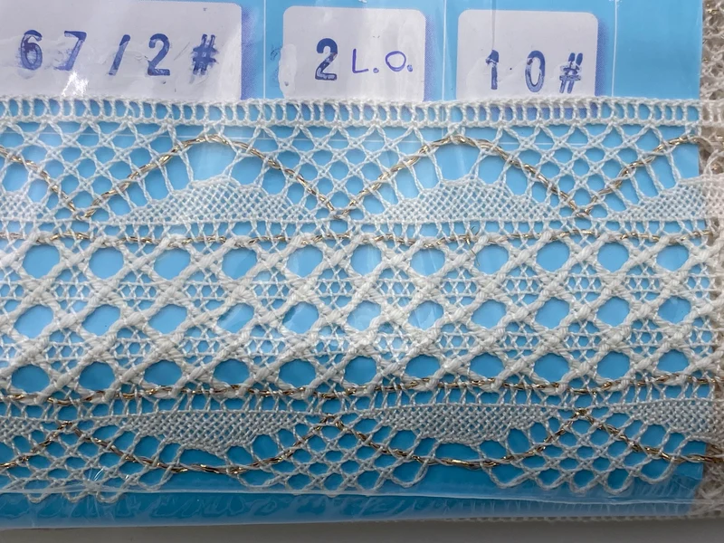 Pizzo 06467 panna-oro cm 5 cf.20mt.