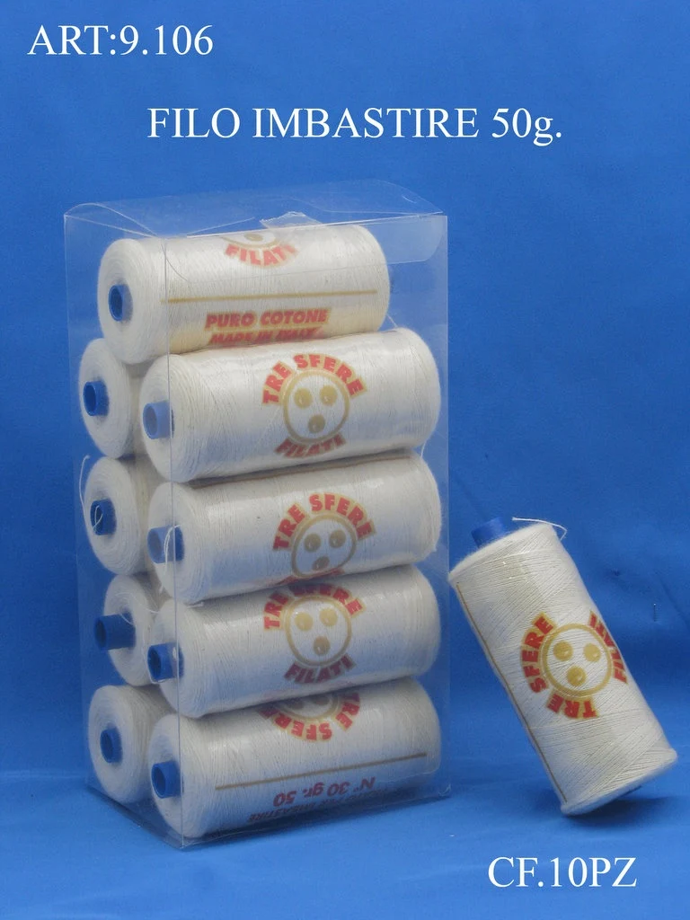 Filo imbastire 50 gr. cf.10pz.