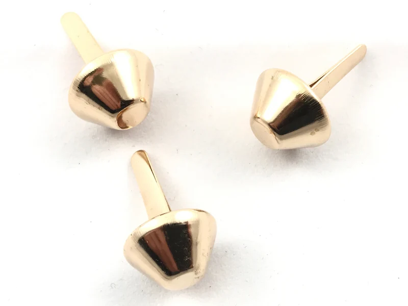 Piedini per borse color oro | 16 mm | cf 20 pz | tre sfere