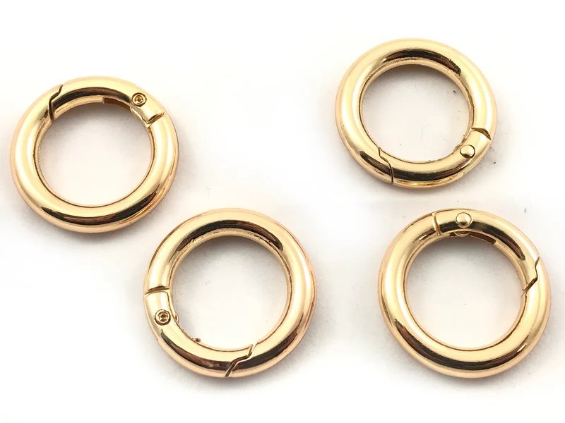 Anello moschettone ventaglio color oro | 20 mm | cf 4 pz