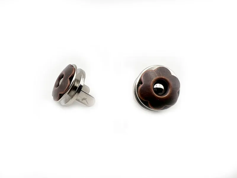 Bottone magnetico per borse fiore rame | 18 mm | cf 2 pz