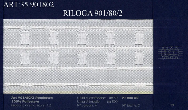 Riloga 901/80/2 nido d ape cf.50mt.