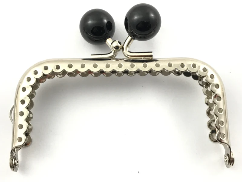 Chiusura clic clac retta argento per borse | 8,5 cm | cf 1 pz