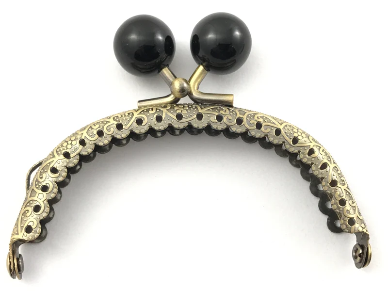 Chiusura clic clac perla bronzo per borse | 8,5 cm | cf 1 pz