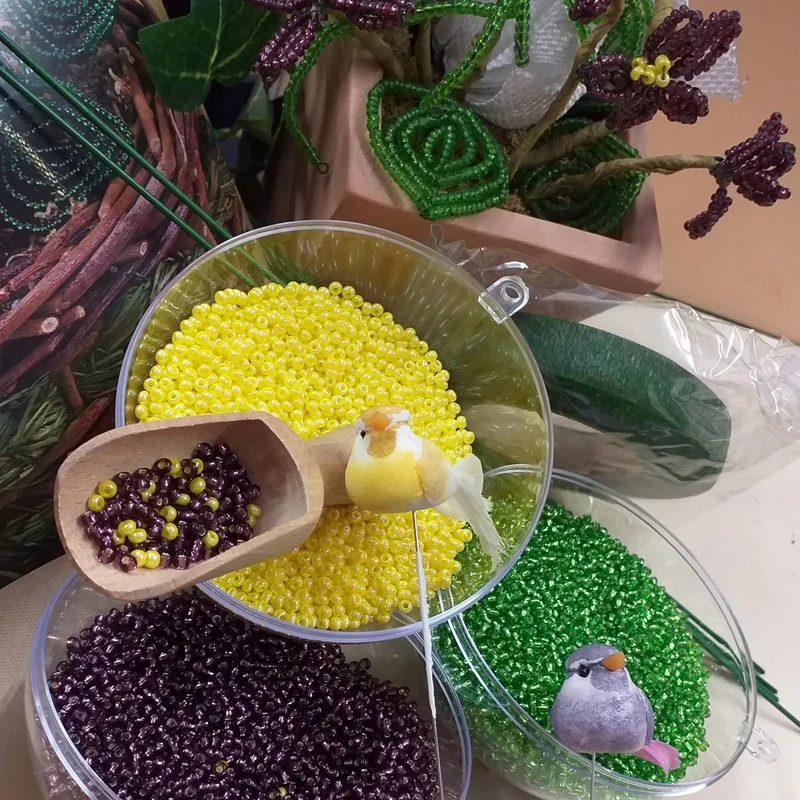 Violette kit perline conteria fai da te con filo istruzioni guttaperca