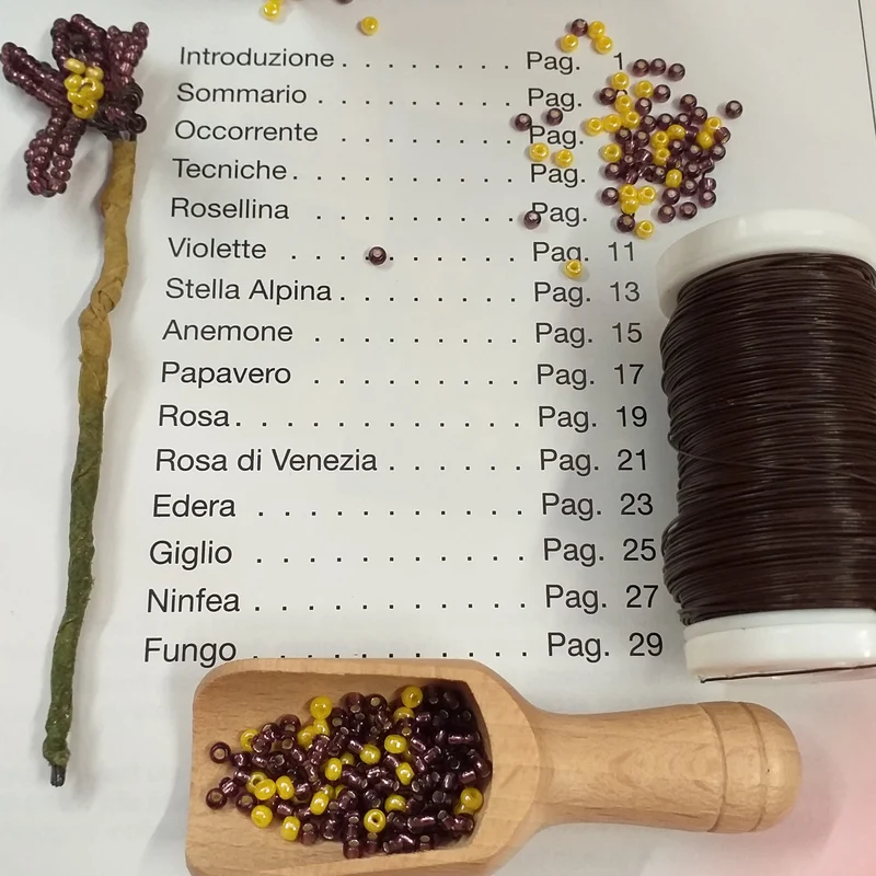 Violette kit perline conteria fai da te con filo istruzioni guttaperca
