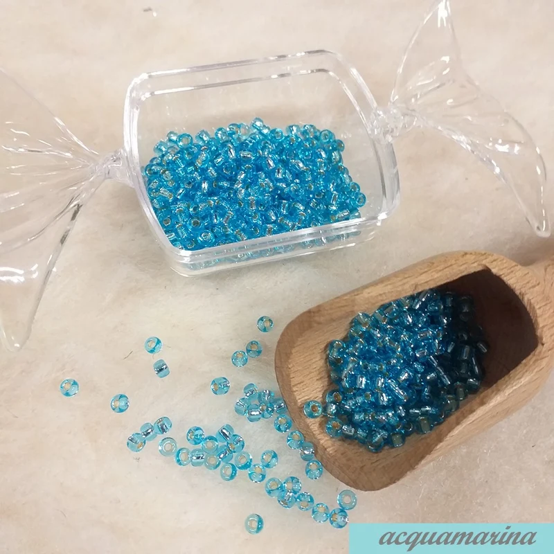 Perline conteria in vetro argentato vendita peso 16-100 grammi Stafil