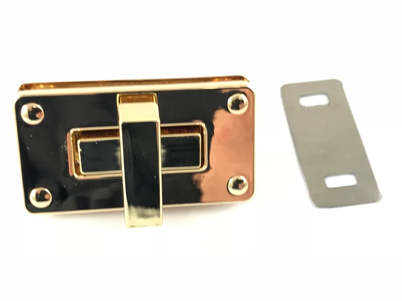 Chiusura in metallo per borse mod. rettangolo | 5x2,5 cm | cf 1 pz