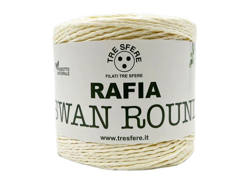 Rafia swan round | cf 150 gr | fibra 100% cellulosa vegetale