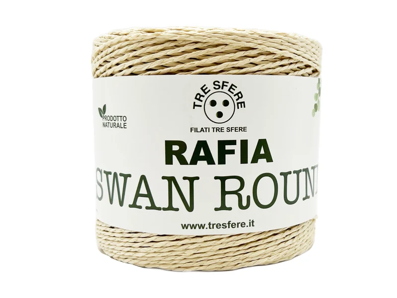Rafia swan round | cf 150 gr | fibra 100% cellulosa vegetale