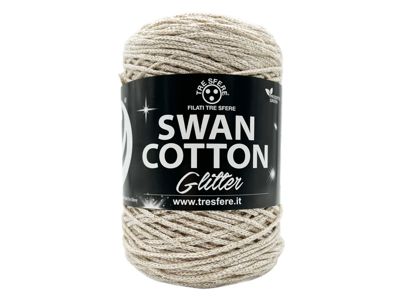 Cordino swan cotton glitter | cf 250 gr | 67% cotone 33% poly