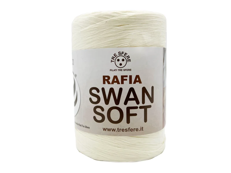 Rafia soft swan | cf 200 gr | fibra 100% cellulosa vegetale