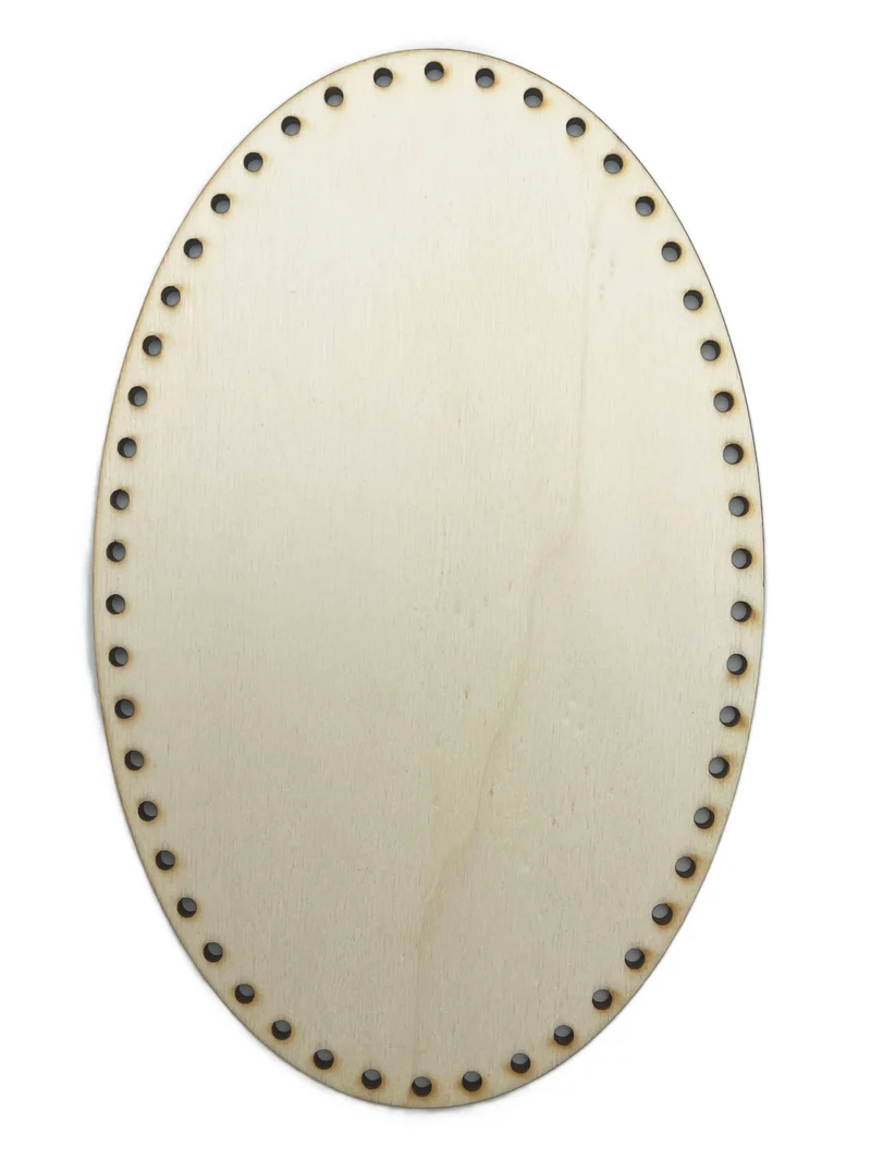 Fondi per borse legno ovale all'uncinetto | 24,5x15,5 cm | cf 1 pz