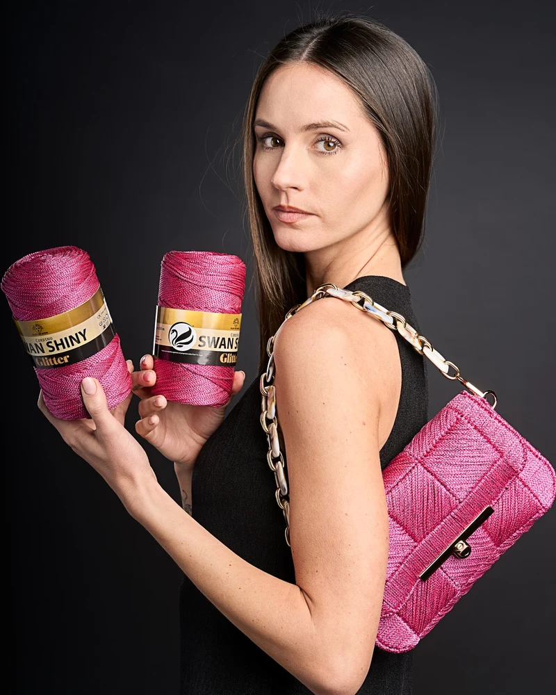 Cordino shiny glitter swan | cf 250 gr | 85% polipropilene 15% lurex
