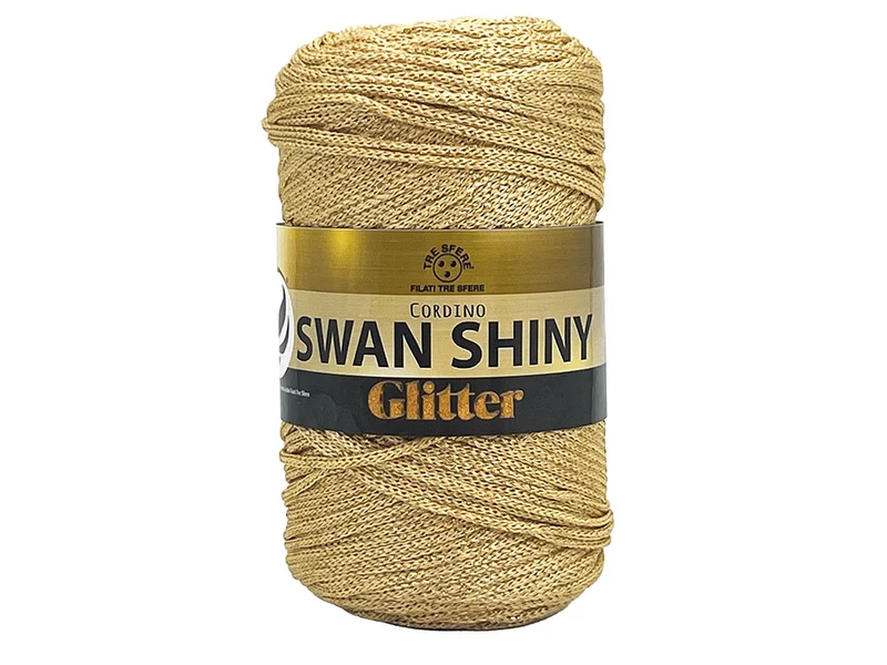 Cordino shiny glitter swan | cf 250 gr | 85% polipropilene 15% lurex