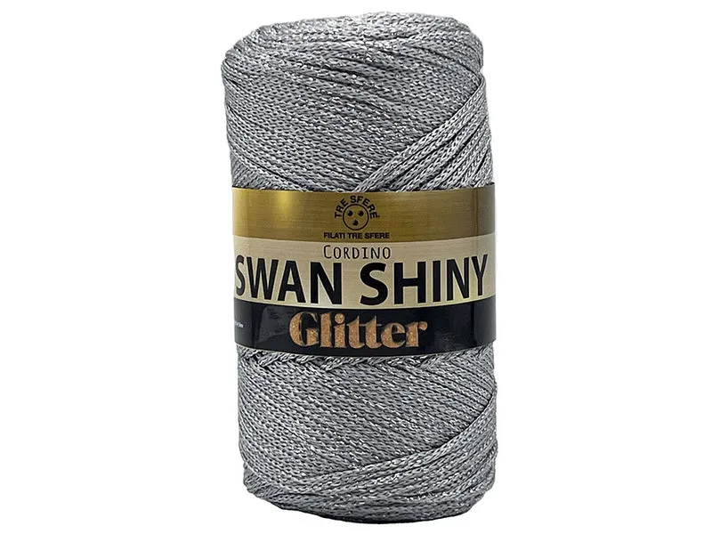 Cordino shiny glitter swan | cf 250 gr | 85% polipropilene 15% lurex