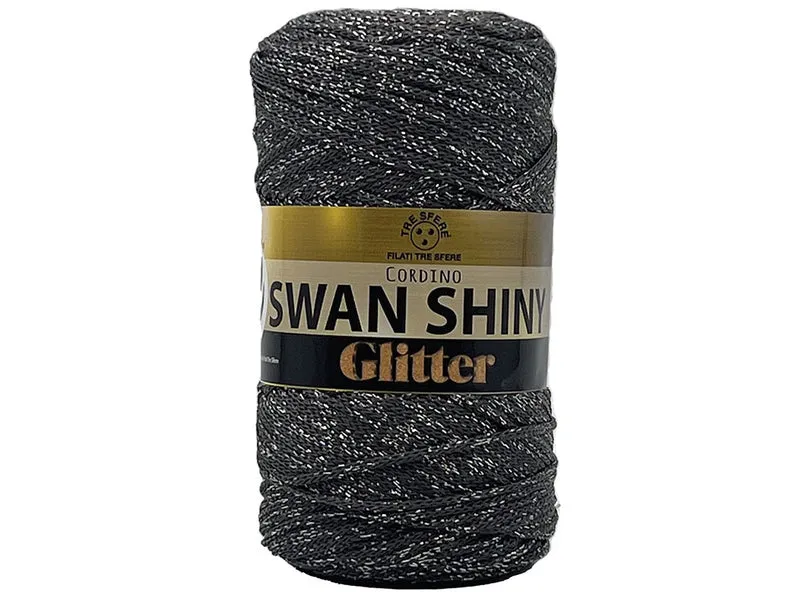 Cordino shiny glitter swan | cf 250 gr | 85% polipropilene 15% lurex
