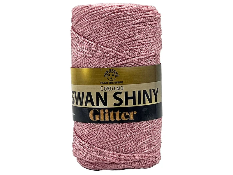 Cordino shiny glitter swan | cf 250 gr | 85% polipropilene 15% lurex