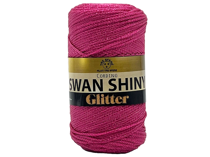 Cordino shiny glitter swan | cf 250 gr | 85% polipropilene 15% lurex