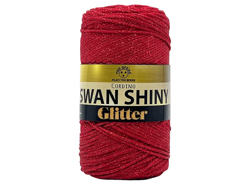 Cordino shiny glitter swan | cf 250 gr | 85% polipropilene 15% lurex