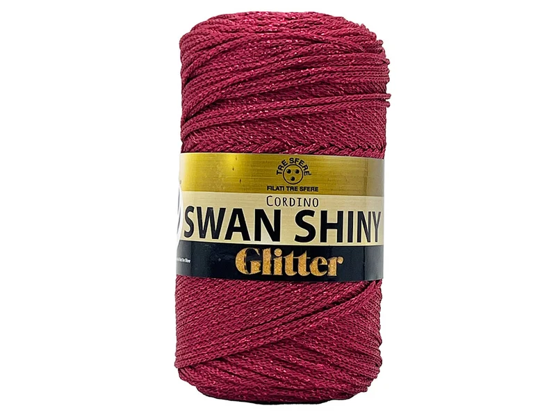 Cordino shiny glitter swan | cf 250 gr | 85% polipropilene 15% lurex