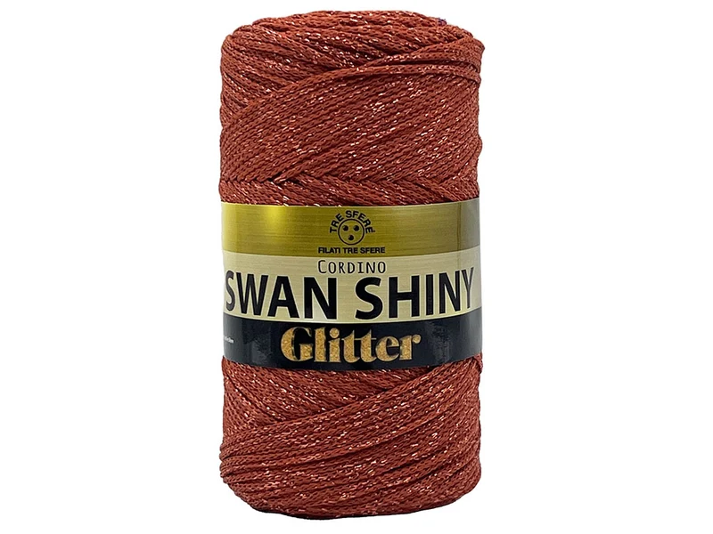 Cordino shiny glitter swan | cf 250 gr | 85% polipropilene 15% lurex