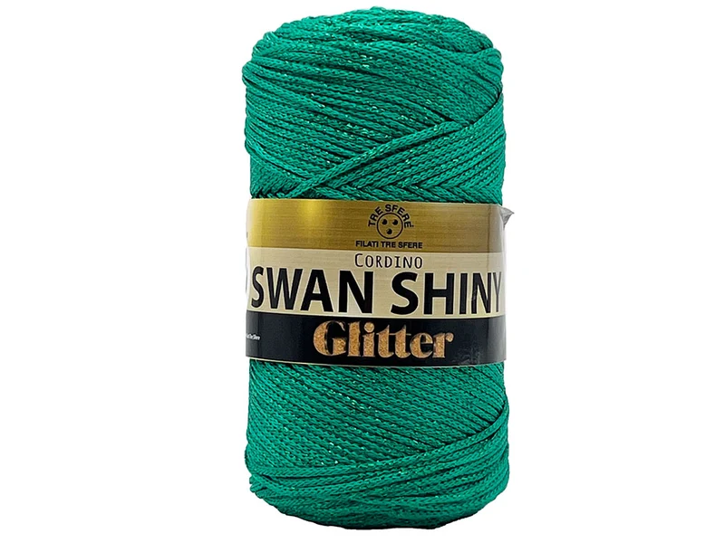 Cordino shiny glitter swan | cf 250 gr | 85% polipropilene 15% lurex