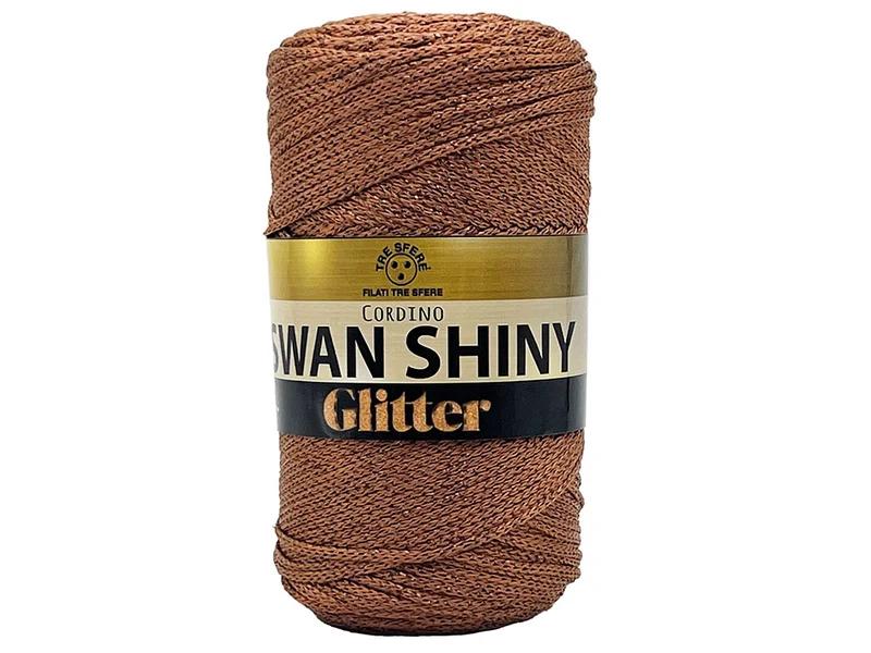 Cordino shiny glitter swan | cf 250 gr | 85% polipropilene 15% lurex
