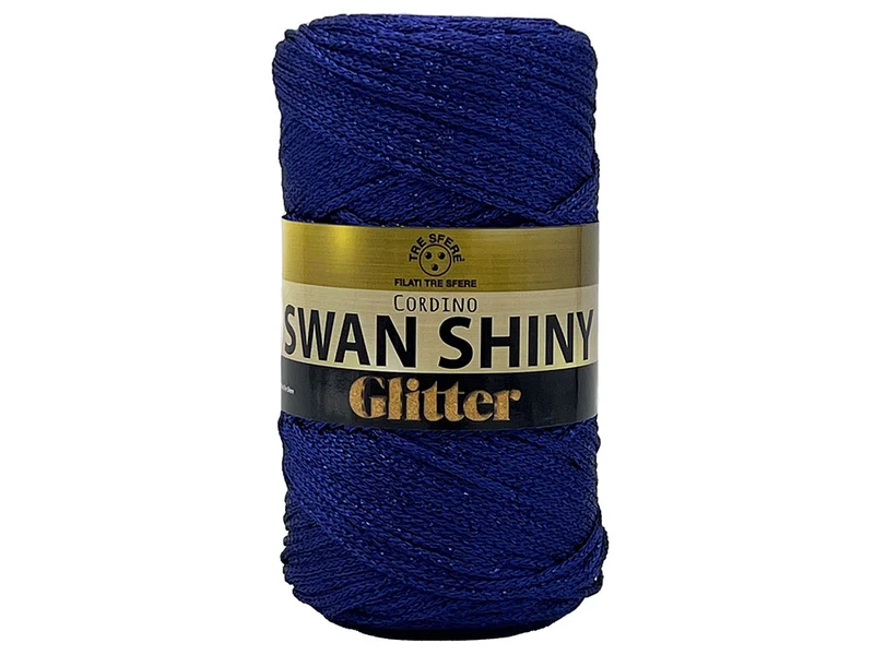 Cordino shiny glitter swan | cf 250 gr | 85% polipropilene 15% lurex