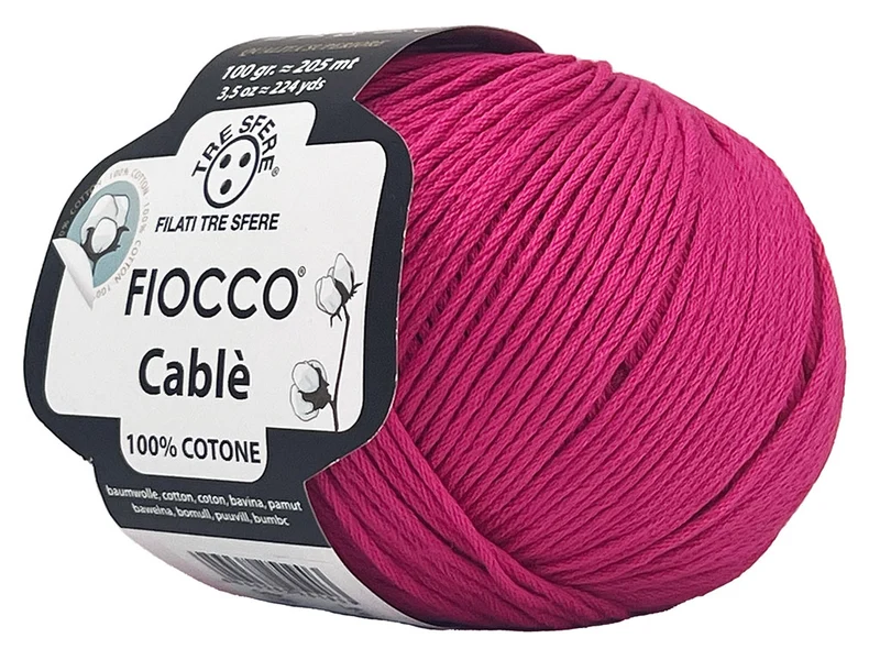 Filato cotone fiocco cablè n 4 | cf 500 gr |100% cotone naturale