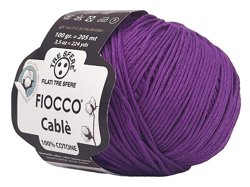 Filato cotone fiocco cablè n 4 | cf 500 gr |100% cotone naturale