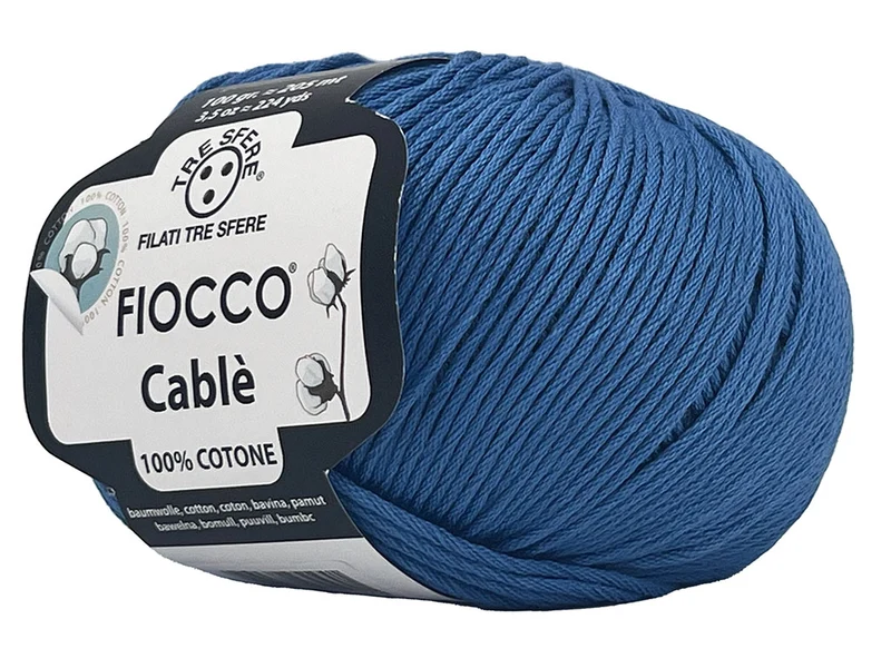 Filato cotone fiocco cablè n 4 | cf 500 gr |100% cotone naturale