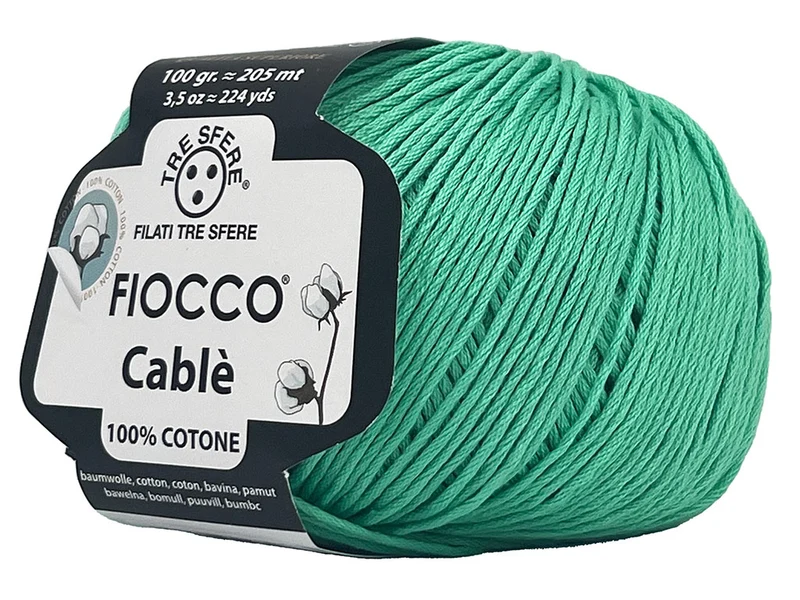 Filato cotone fiocco cablè n 4 | cf 500 gr |100% cotone naturale