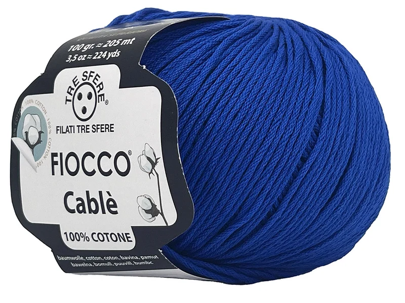 Filato cotone fiocco cablè n 4 | cf 500 gr |100% cotone naturale