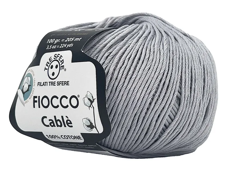 Filato cotone fiocco cablè n 4 | cf 500 gr |100% cotone naturale