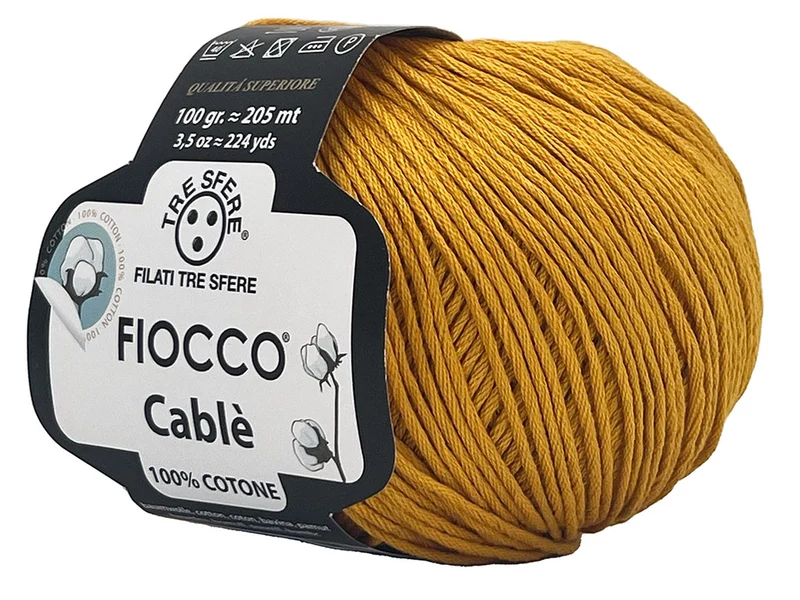 Filato cotone fiocco cablè n 4 | cf 500 gr |100% cotone naturale