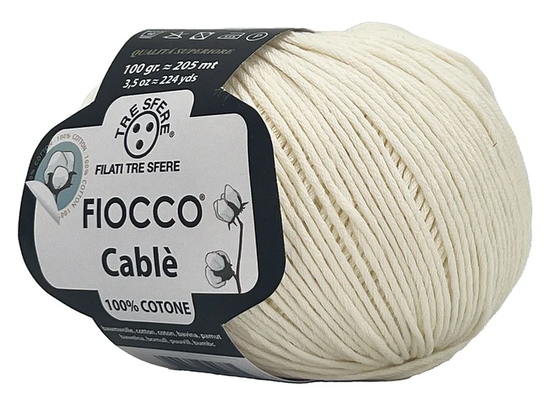 Filato cotone fiocco cablè n 4 | cf 500 gr |100% cotone naturale